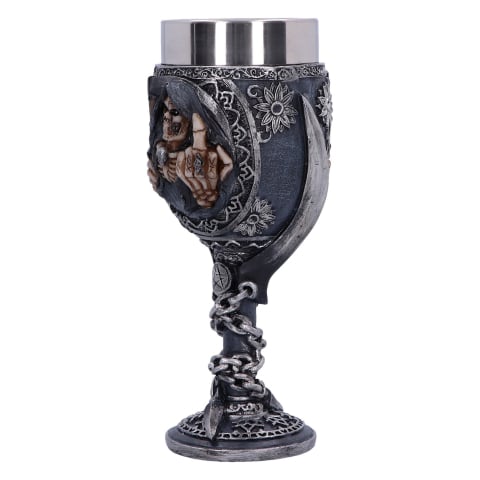 Pocal gotic Curse Goblet – Design schelet provocator, 20 cm [4]