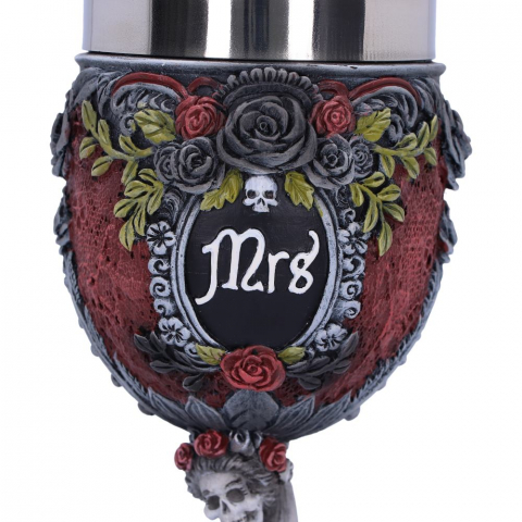 Pocal gotic Mrs Goblet – Design schelet feminin, 21 cm [6]