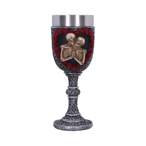 Pocal gotic 'To Have and To Hold' de 19,5 cm – Design cu îndrăgostiți scheletici [4]