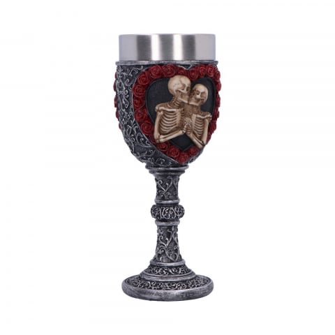 Pocal gotic 'To Have and To Hold' de 19,5 cm – Design cu îndrăgostiți scheletici [5]