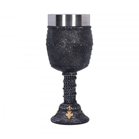 Pocal medieval Crusader Goblet – Design de cavaler cruciat, 18 cm [4]