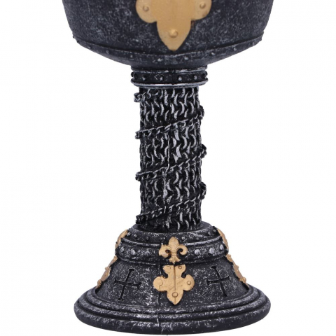 Pocal medieval Crusader Goblet – Design de cavaler cruciat, 18 cm [7]