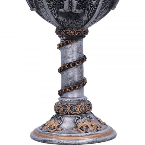 Pocal 'Medieval Knight' de 17,5 cm – Design cu cavaleri medievali și lanț decorativ [7]