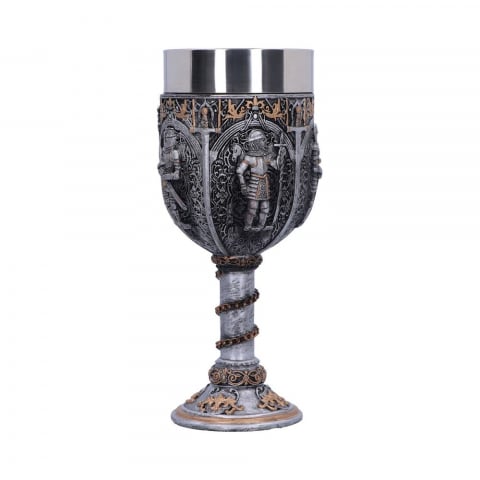 Pocal 'Medieval Knight' de 17,5 cm – Design cu cavaleri medievali și lanț decorativ [3]