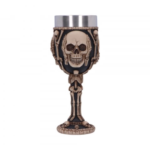Pocal 'Three Wise Skeletons' de 20 cm – Design cu trei schelete înțelepte [3]