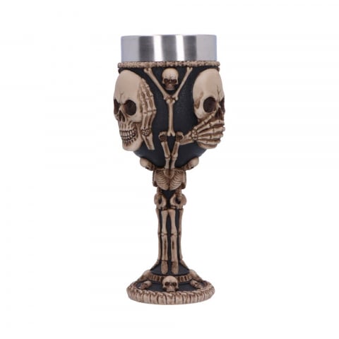 Pocal 'Three Wise Skeletons' de 20 cm – Design cu trei schelete înțelepte [4]