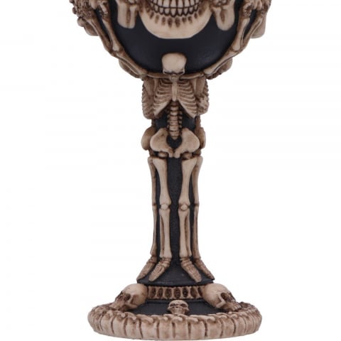 Pocal 'Three Wise Skeletons' de 20 cm – Design cu trei schelete înțelepte [7]
