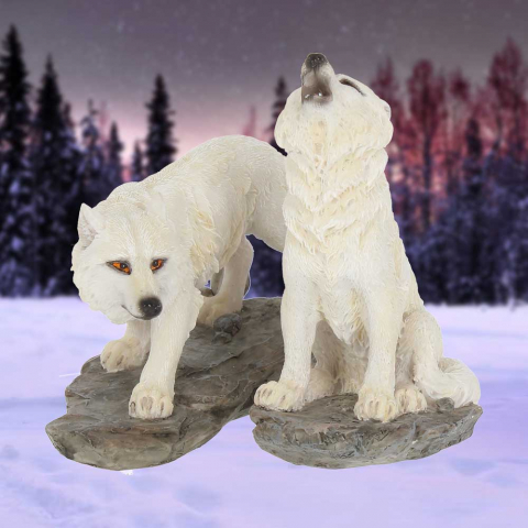Figurine cu Animale - Set figurine Before the Chase 9,8 cm - Sculpturi decorative lupi