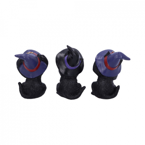 Set figurine Three Wise Familiars 9,2 cm - Pisici negre cu palarii de vrajitoare [4]