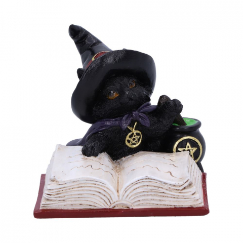 Statueta Familiar's Brew 8,5 cm - Decoratiune gotica cu pisica neagra si ceaun mistic [2]