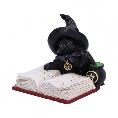 Statueta Familiar's Brew 8,5 cm - Decoratiune gotica cu pisica neagra si ceaun mistic [3]