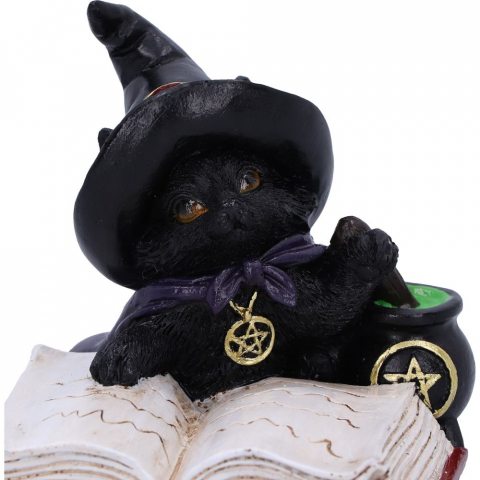 Statueta Familiar's Brew 8,5 cm - Decoratiune gotica cu pisica neagra si ceaun mistic [6]