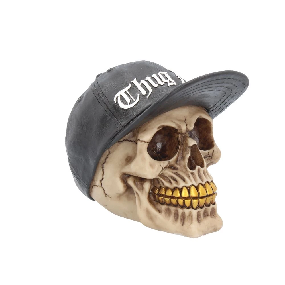 Thug Life – Figurina Craniu Cu Sapca  - Decor Gothic Urban [1]