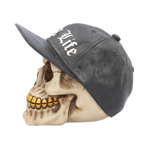 Thug Life – Figurina Craniu Cu Sapca  - Decor Gothic Urban [4]