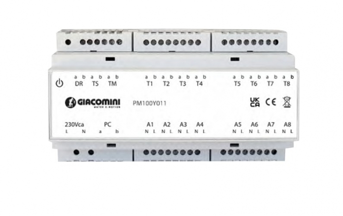 Modul comanda incalzire pardoseala 220v, GIACOMINI, 230v, Unitate control, 8 zone, Control pompa [1]
