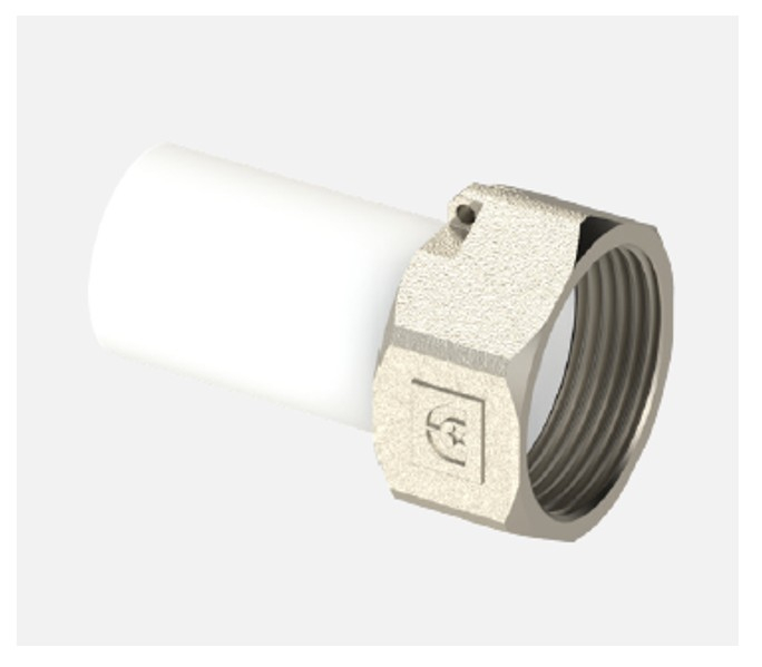 Racord ppr apometru 20x3/4, AQUAPLAST, 20 x 3/4", Material polipropilena, Rac. semiolandez , Pt.apometru, Pn 25 [1]