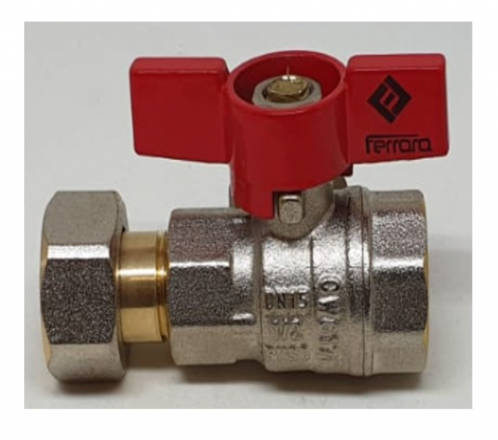 Robinet alama cu olandez 1/2 ff, FERRARA, 1/2", Permite control precis al debitului de apa, Prevenind consumul inutil [1]