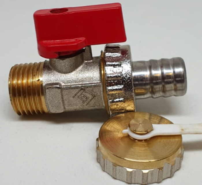 Robinet golire 1/2: new FERRARA,  1/2", Robinet de golire, Cu autoizolare, Banda ptfe [1]