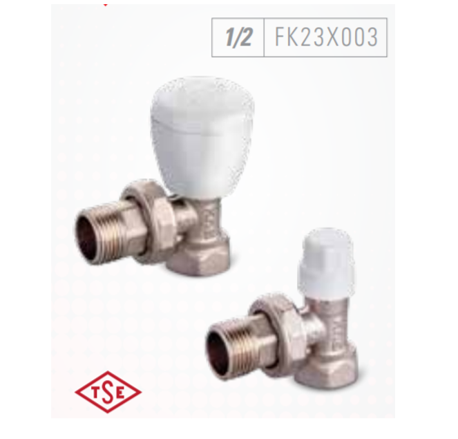 Set robineti radiator FERRARA 1/2", 1/2" set robineti radiator, Tur + retur [1]