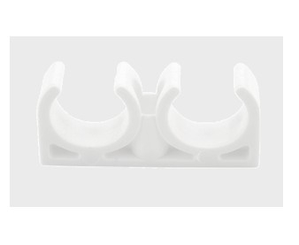 Instalatii de alimentare - Clema fixare dubla pprc 20 mm, AQUAPLAST, 20, Material polipropilena, Pn 25, Ts en iso 15874-3, Pp type 3