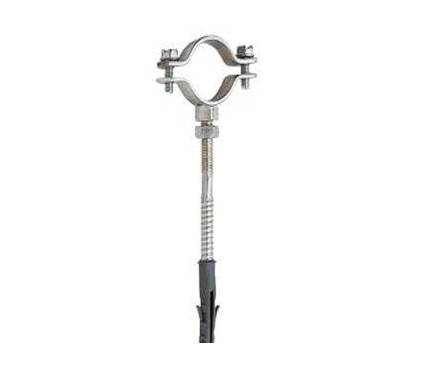 Garnituri si solutii etansare - Colier metalic cu surub si diblu 4`, Remer, 4", Fixeaza ferm tevile, Reducand vibratiile si zgomotul in instalatii