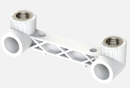Fitting teava - Cot cu prindere perete dublu 25x1/2 ppr, AQUAPLAST, 25 x 1/2", Material polipropilena, Racord curb dublu