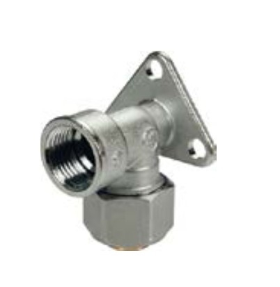 Instalatii de alimentare - Cot cu talpa pex 16x2, GIACOMINI, 1/2"x(16x2), Faciliteaza schimbarea directiei conductelor