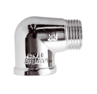 Instalatii de alimentare - Cot mf alama cromata 1/2`, Remer, 1/2", Faciliteaza schimbarea directiei conductelor