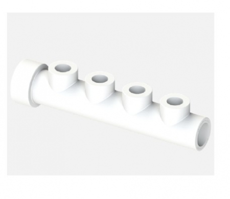 Colectoare si distribuitoare - Distribuitor ppr 4x40x1/2 fe, 40x4x1/2 material polipropilena, Distrib. sanitar, 4 cai x m, Pn 25, Ts en iso 15874-3