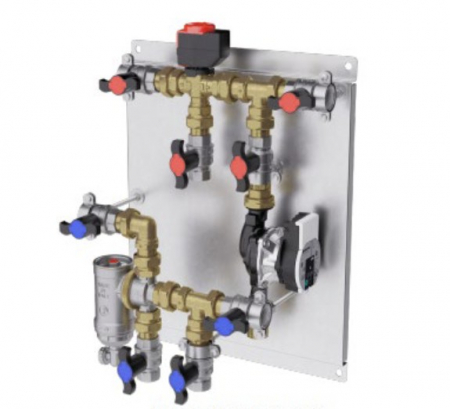 Colectoare si distribuitoare - Grup distribuitor ( kv.8 ) + r146c, GIACOMINI, 8 sec - vana, Produs rezistent si usor de montat