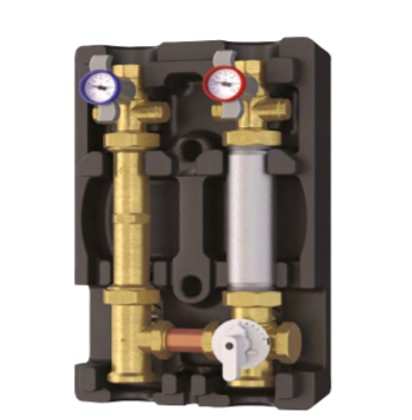 Colectoare si distribuitoare - Grup pompare cu valva termo fara circulator, GIACOMINI, 0, Produs rezistent si usor de montat