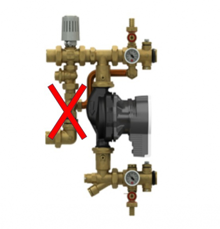 Instalatii de alimentare - Kit hidraulic de amestec fara pompa 180 mm, GIACOMINI, 1" x 180mm, Produs rezistent si usor de montat