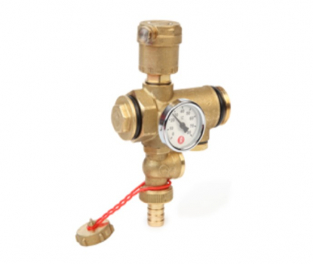 Colectoare si distribuitoare - Modul terminal pt distribuitor 1`, GIACOMINI, 1", Piesa intermediara, Sau de capat, Aerisitor automat