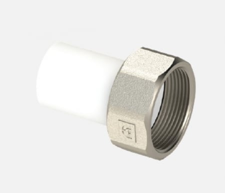 Racorduri - Piesa legatura ppr fi 20x1/2, AQUAPLAST, 20 x 1/2'', Material polipropilena, Rac. semiolandez , F, Pn 25