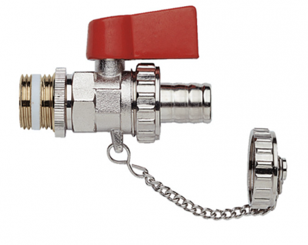 Robineti si valve - Robinet de golire cromat 1/2, Remer, 1/2", Robinet de golire, Cu autoizolare, Banda ptfe