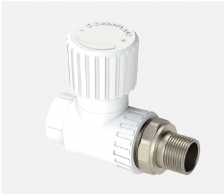 Calorifere si accesorii - Robinet drept pt radiator ppr 20x1/2", 20 x 1/2 material polipropilena, Robinet cu ventil, Pt radiator, Pn 25