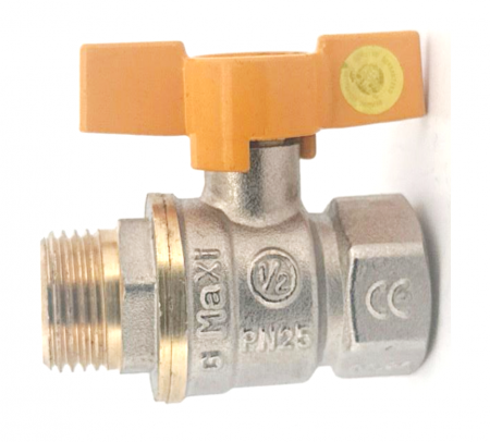 Robineti si valve gaz - Robinet gaz 1` mf alama cromata, FERRARA, 1", Permite control precis al debitului de apa, Prevenind consumul inutil