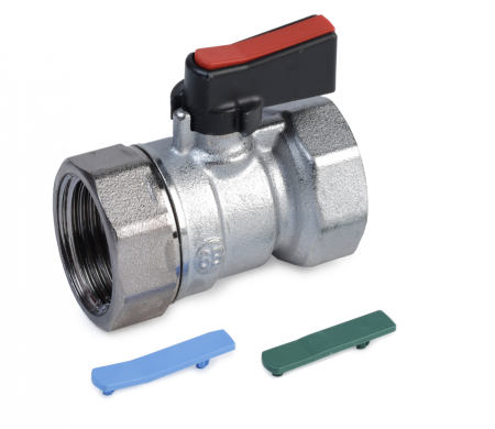 Robineti si valve - Robinet mini 1/2 ff, GIACOMINI, 1/2", Robinet mini, Uni en 12165 cw617n, Marcare traseu/culoare