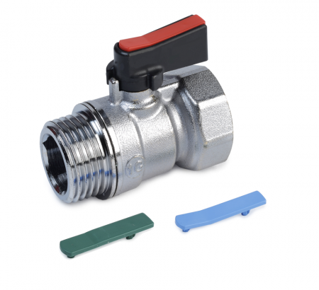 Robineti si valve - Robinet mini 1/2 mf, GIACOMINI, 1/2", Robinet mini, Uni en 12165 cw617n, Marcare traseu/culoare