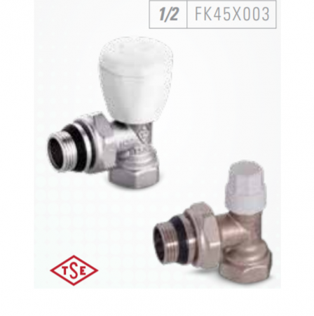 Calorifere si accesorii - Robinet radiator retur autoizolare 1/2, 1/2" set robineti radiator, Tur + retur, Autoizolare,