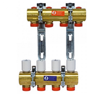 Colectoare si distribuitoare - Set distribuitor fara debitmetre 1` x 18 9 cai, GIACOMINI, 1"x9 x b.18, Distribuitor alama, 1", Fara debitmetre