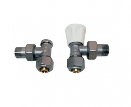 Sisteme Radiante - Set pex tur-retur 1/2x16, GIACOMINI, 1/2" x 16, Set robineti radiator, Tur + retur, Prindere pex inclusa, 16 x 2