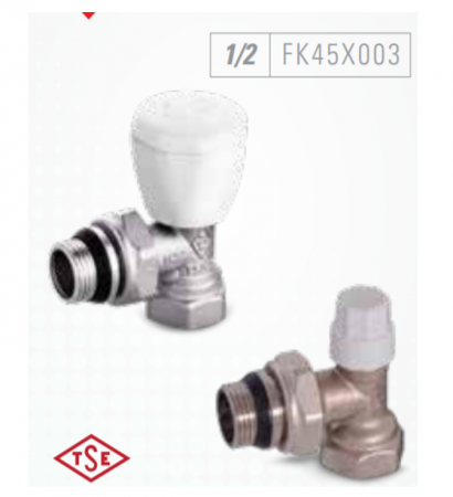 Robineti si valve - Set robineti autoizolare FERRARA 1/2", 1/2" set robineti radiator, Tur + retur, Autoizolare,