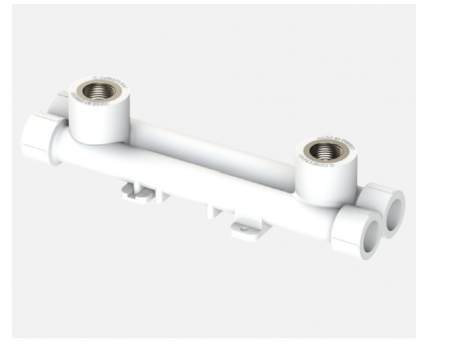 Racorduri - Suport baterie dublu 20 cm ppr, AQUAPLAST, 20 x 1/2", Material polipropilena, Racord ajustabil, Montaj baterie f, Pn 25