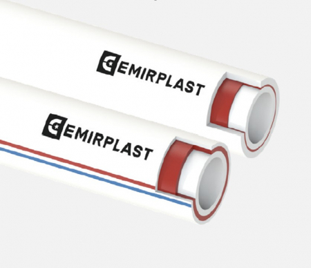 Fitting teava - Teava ppr fibra compozita pn20 20 mm, AQUAPLAST, 20 x 2,8mm, Material polipropilena, Teava cu insertie, Fibra compozita