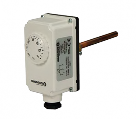 Managementul energiei - Termostat de imersie inail , GIACOMINI, 230v, Termostat cu , Sonda, Aprobat inail, En 60730, Directive 2014/35/ue