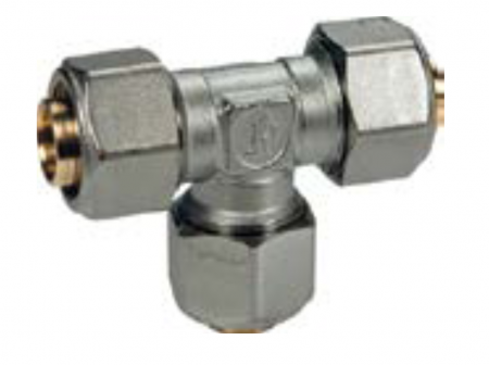 Instalatii de alimentare - Teu egal (16x2) pex pert, GIACOMINI, 16x2, Ideal pentru distributia uniforma a apei in instalatiile sanitare si termice