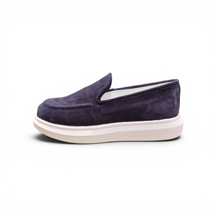 Mocasini din Piele Întoarsă pentru Copii – Mov / Indigo Elegant [3]