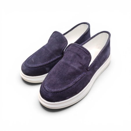 Mocasini din Piele Întoarsă pentru Copii – Mov / Indigo Elegant [4]