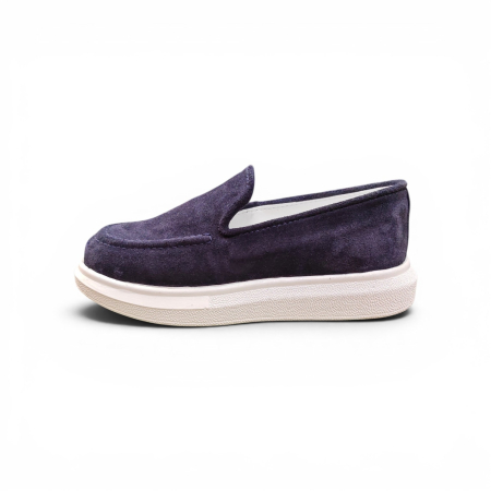 Mocasini din Piele Întoarsă pentru Copii – Mov / Indigo Elegant [2]